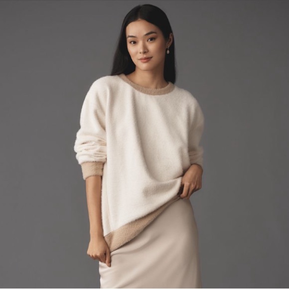 Anthropologie Maeve Cozy Ringer Sweatshirt - Picture 14 of 16